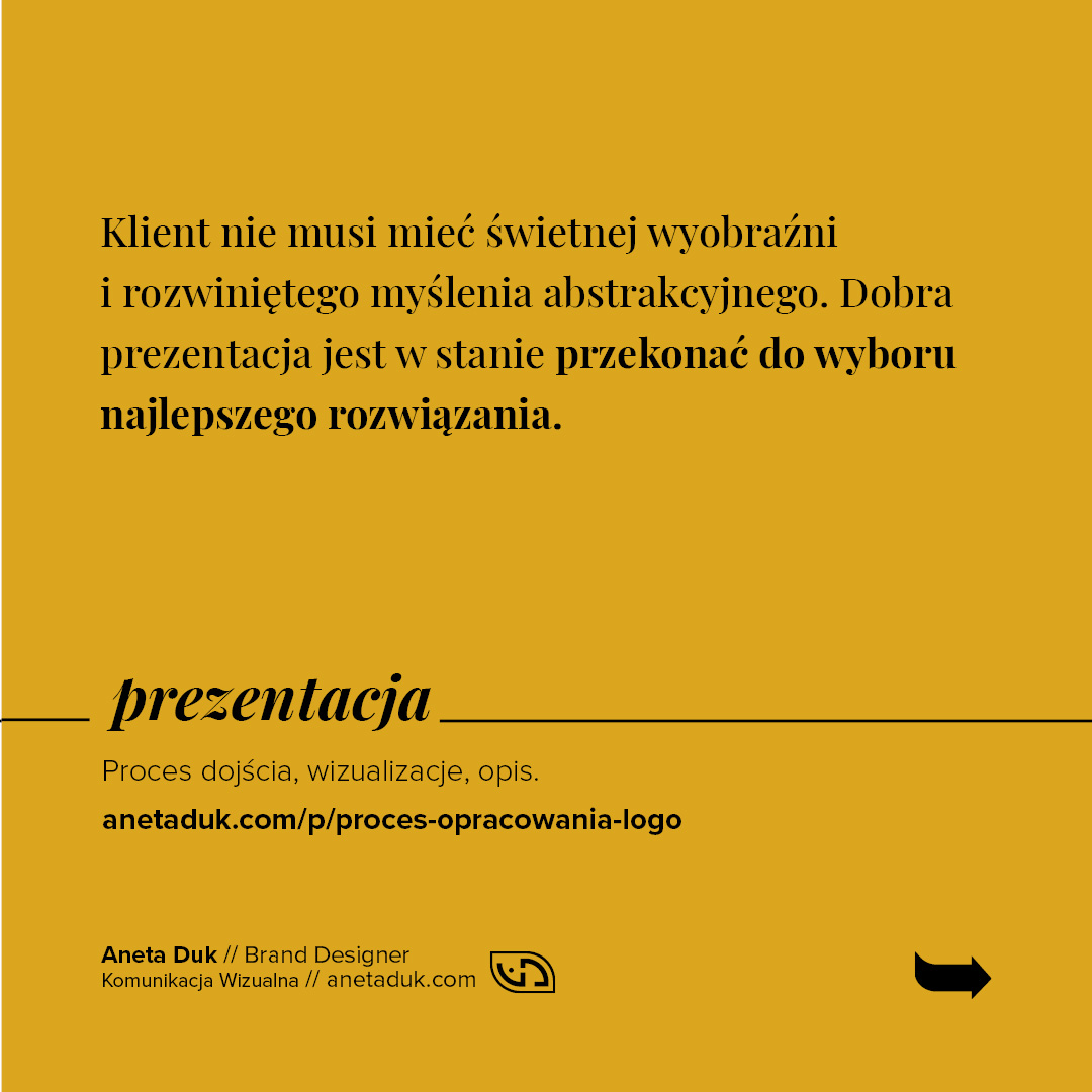 Prezentacja. Proces dojścia, wizualizacje, opis.