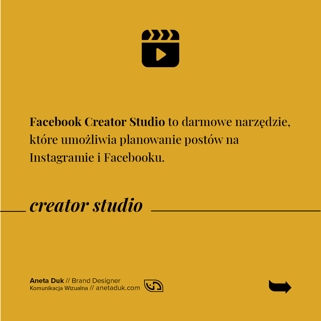 Creator studio. Planowanie postów na Facebooku i Instagramie.